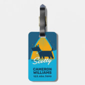 Beam me op Scotty Bagagelabel (Achterkant verticaal)