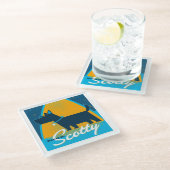 Beam me op Scotty Glazen Onderzetter (Schuin)