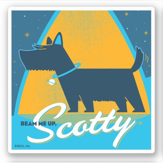 Beam me op Scotty Sticker (Voorkant)