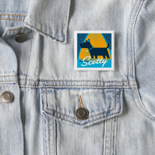 Beam me op Scotty Vierkante Button 5,1 Cm (In situ)