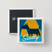 Beam me op Scotty Vierkante Button 5,1 Cm (Voorkant /achterkant)