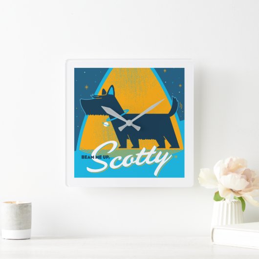 Beam me op Scotty Vierkante Klok (Huis)