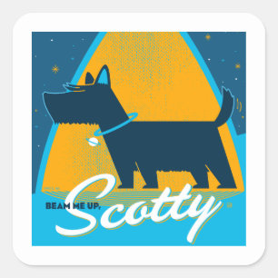 Beam me op Scotty Vierkante Sticker