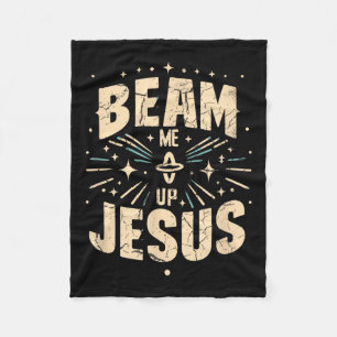  Beam Me Up Jesus Funny Jesus Christ Meme Q Fleece Deken