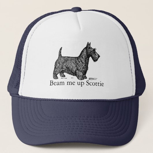 Beam Me Up Scottie Trucker Hoed Trucker Pet (Voorkant)