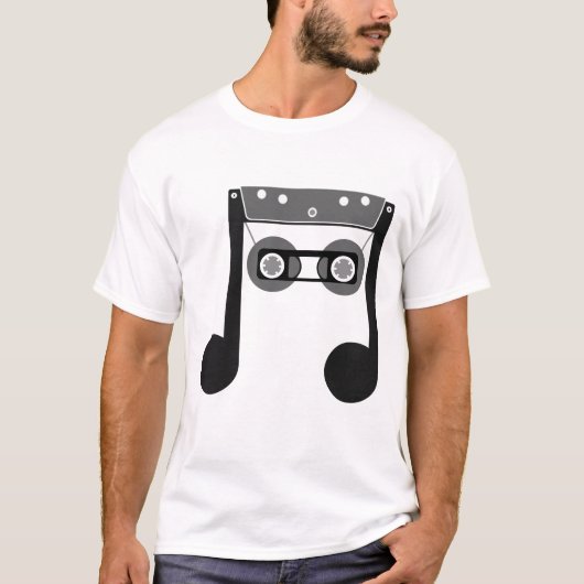 Beam Notes Beamed Achtste Muziekcassette klassiek T-shirt (Voorkant)