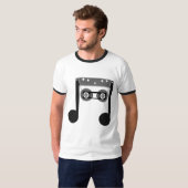 Beam Notes Beamed Achtste Muziekcassette klassiek T-shirt (Voorkant volledig)