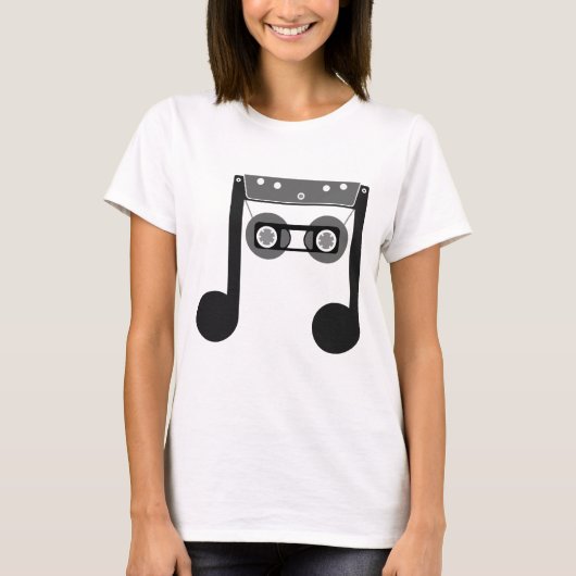 Beam Notes Beamed Achtste Muziekcassette klassiek T-shirt (Voorkant)
