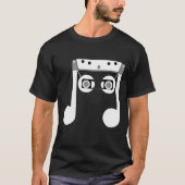 Beam Notes Beamed achtste muziekcassette ontwerp T-shirt (Voorkant)