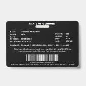 Beambte Politie Handhaving Aangepaste Pasfoto Badge (Achterkant)
