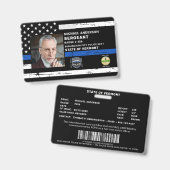 Beambte Politie Handhaving Aangepaste Pasfoto Badge (Voor- en achterkant)