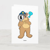 Beambte van de berenpolitie Vergrootglas Kaart (Achterkant)