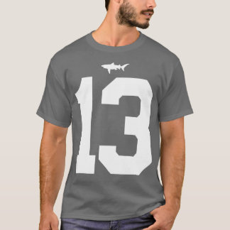 Beamen Miami Sharks Jersey FrontBack Print T-shirt