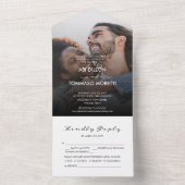 Beaming Delight Foto Bruiloft All In One Uitnodiging (Binnen)