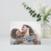 Beaming Delight Foto Bruiloft Save the Date Briefkaart (Staand voorkant)
