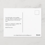 Beaming Delight Foto Bruiloft Save the Date Briefkaart (Achterkant)