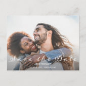 Beaming Delight Foto Bruiloft Save the Date Briefkaart (Voorkant)