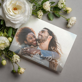 Beaming Delight Foto Bruiloft Save the Date Magnetische Uitnodiging
