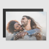 Beaming Delight Foto Bruiloft Save the Date Magnetische Uitnodiging (Voorkant / Achterkant)