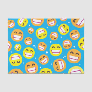 Beaming gezicht glimlachen Oyes Emojis Editable Co Tissuepapier
