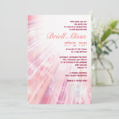 BEAMS OF LIGHT Bar Bat Mitzvah Invitation Kaart (Staand voorkant)