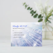 BEAMS OF LIGHT Bar Bat Mitzvah Reply Card RSVP Kaartje (Staand voorkant)