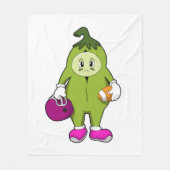 Bean at Football Sports Fleece Deken (Voorkant)