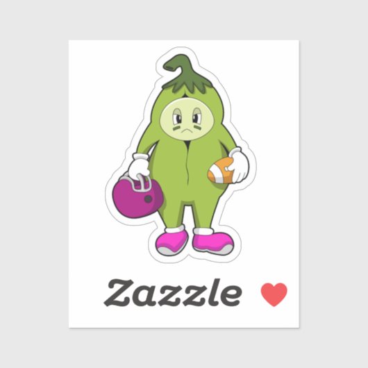 Bean at Football Sports Sticker (Vel)