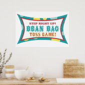 Bean Bag Toss Booth Sign Carnival Circus Birthday Poster (Keuken)