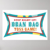 Bean Bag Toss Booth Sign Carnival Circus Birthday Poster (Voorkant)