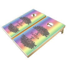 Bean Bag Toss Game - Regenboog en stamboom