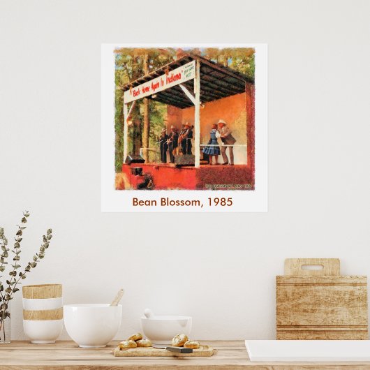 Bean Blossom 1985 Bill Monroe Dancing Poster (Keuken)