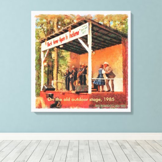 Bean Blossom Canvas, 1985 Canvas Afdruk (Insitu (Houten vloer))