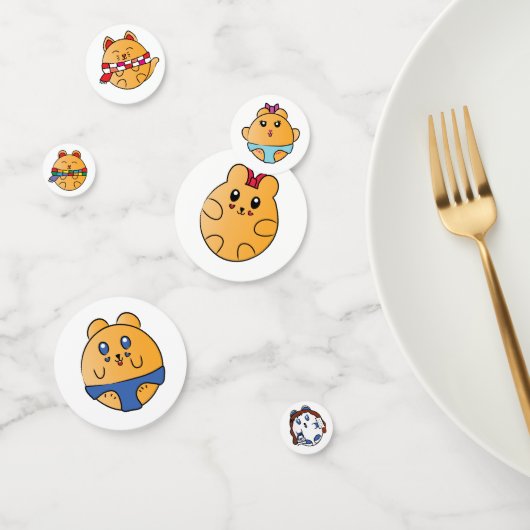 Bean Crew Schattige Hamster Dieren Confetti (Groep)