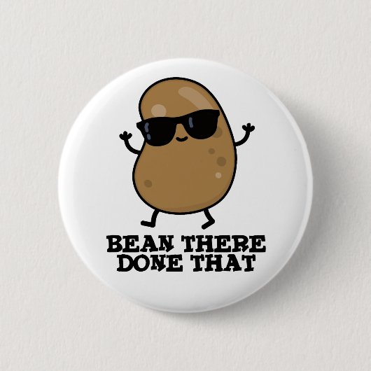 Bean daar heeft dat grappige bean Pun gedaan Ronde Button 5,7 Cm (Voorkant)