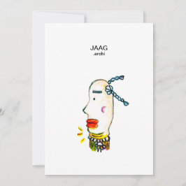 Bean-Eyed Gevlochten Taoïstische Flat Holiday Kaar Feestdagenkaart