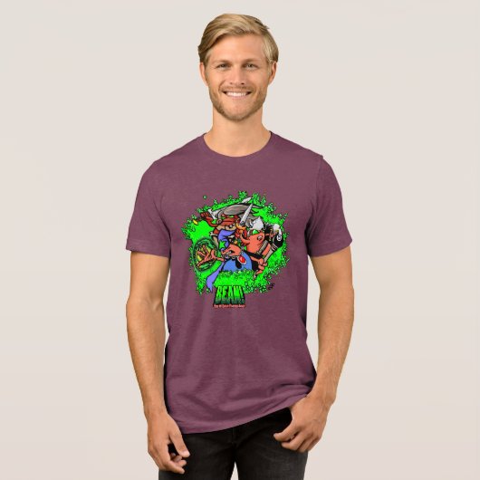 BEAN! Heroes Men's    Tri-Blend Shirt (Voorkant volledig)