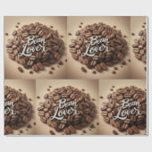 Bean Lover koffiebonen esthetisch Cadeaupapier (Vlak)