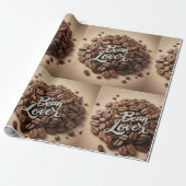 Bean Lover koffiebonen esthetisch Cadeaupapier (Uitgerold)