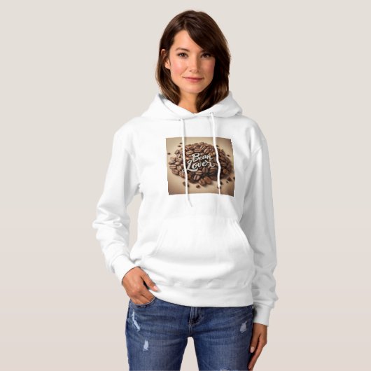 Bean Lover koffiebonen esthetisch Hoodie (Voorkant volledig)