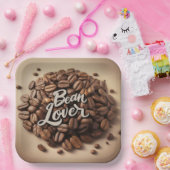 Bean Lover koffiebonen esthetisch Papieren Bordje (Feest)