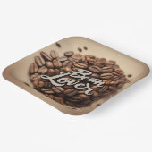 Bean Lover koffiebonen esthetisch Papieren Bordje (Gebogen)