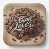 Bean Lover koffiebonen esthetisch Papieren Bordje (Voorkant)