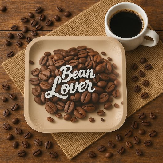 Bean Lover koffiebonen esthetisch Papieren Bordje