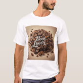 Bean Lover koffiebonen esthetisch T-shirt (Voorkant)