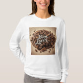 Bean Lover koffiebonen esthetisch T-shirt (Voorkant)