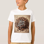 Bean Lover koffiebonen esthetisch T-shirt (Voorkant)
