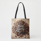 Bean Lover koffiebonen esthetisch Tote Bag (Voorkant)