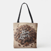 Bean Lover koffiebonen esthetisch Tote Bag (Achterkant)