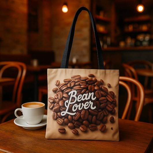 Bean Lover koffiebonen esthetisch Tote Bag